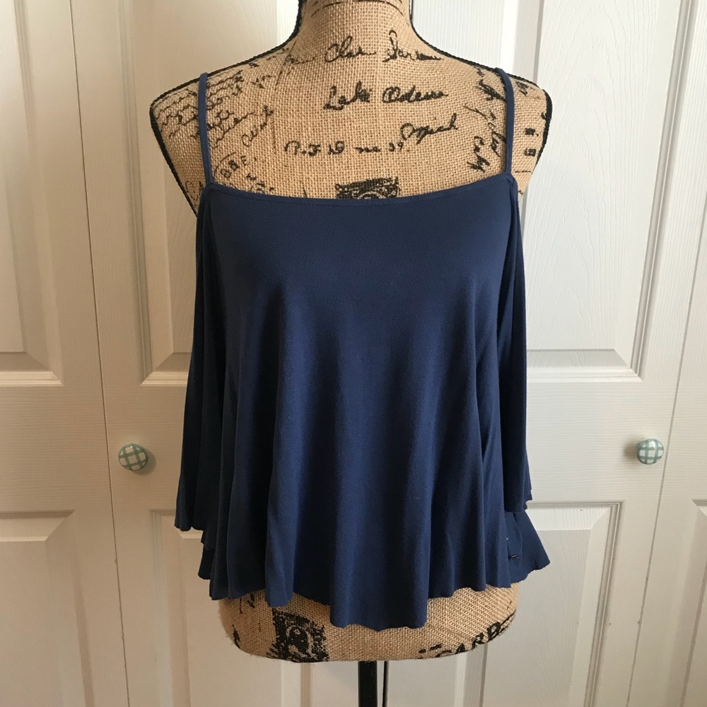 American Eagle Outfitters Navy Blouse/Crop Top
